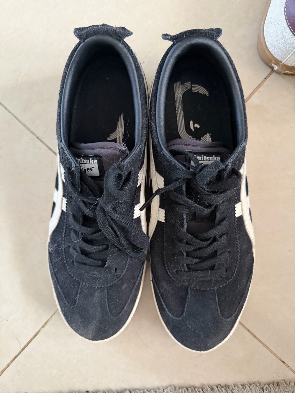 Onitsuka Tiger by Asics women’s Black & White Suede Sneakers